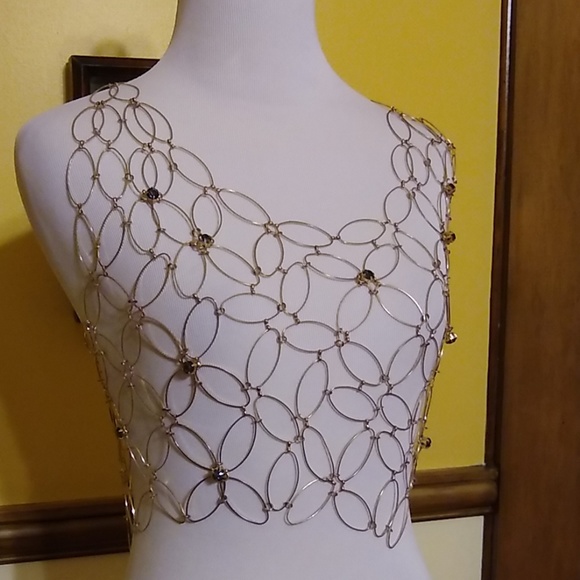 Free People shine stone daisy shirt/harness - Picture 2 of 6